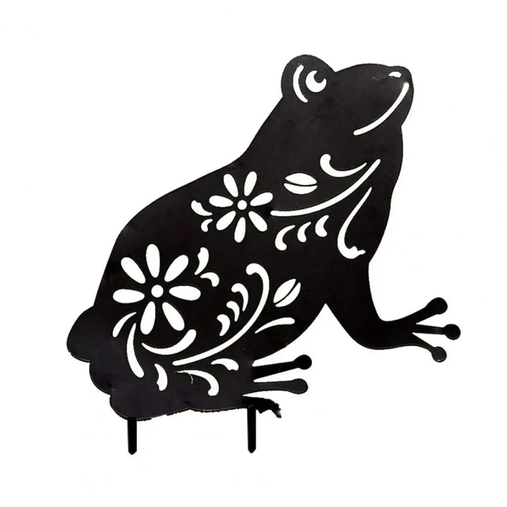 60% Dropshipping!!Frog Garden Stake Hollow Weather Resistance Black Acrylic Outdoor Yard Art for Lawns | Дом и сад