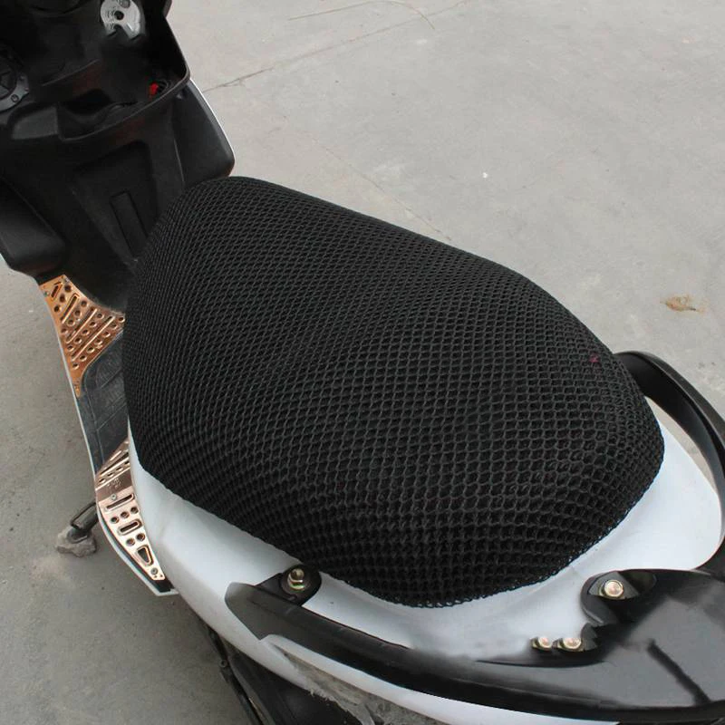 Mayitr Universal Black 3D Breathable Mesh Net Scooter Motorbike Motorcycle Bike Moped Seat Cushion Cover Mat
