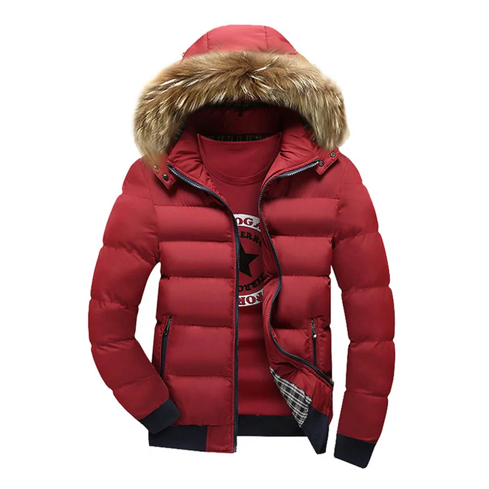 

2020 Warm Winter duck Down Jacket for Men Waterproof Fur Collar Parkas Hooded Coat high quality Western style Overcoat