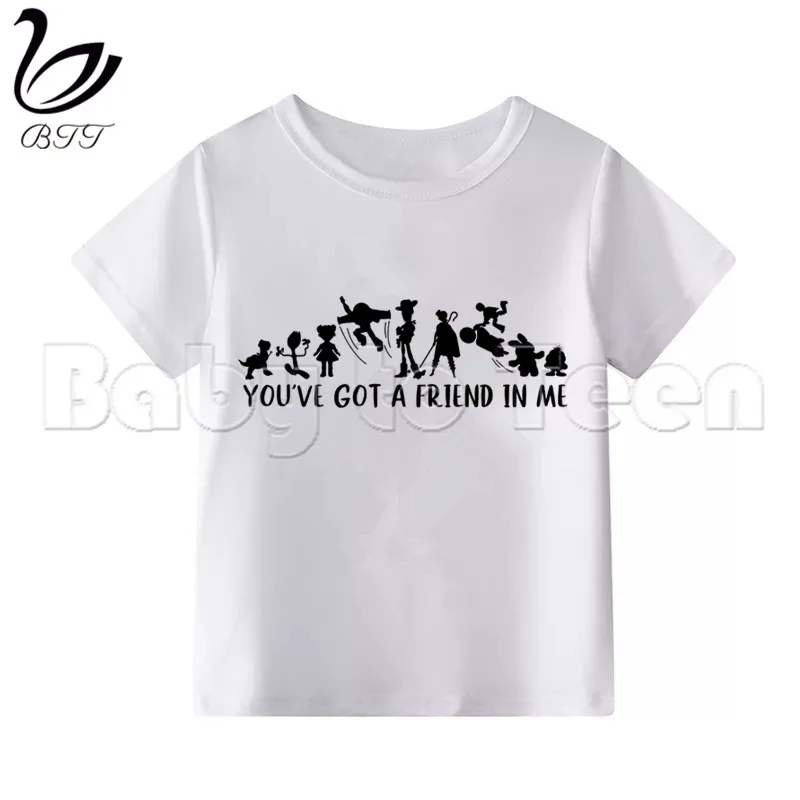 Toy Story/Детская футболка с надписью «You 've Got A Friend In Me» модная футболка с короткими рукавами и рисунком забавная футболка для девочек