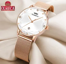 Sport Women Watches OLMECA Luxury Brand Watch Dress Reloj Mujer Water Resistant Clock Wrist Watch Milanese Bracelet Watch Band