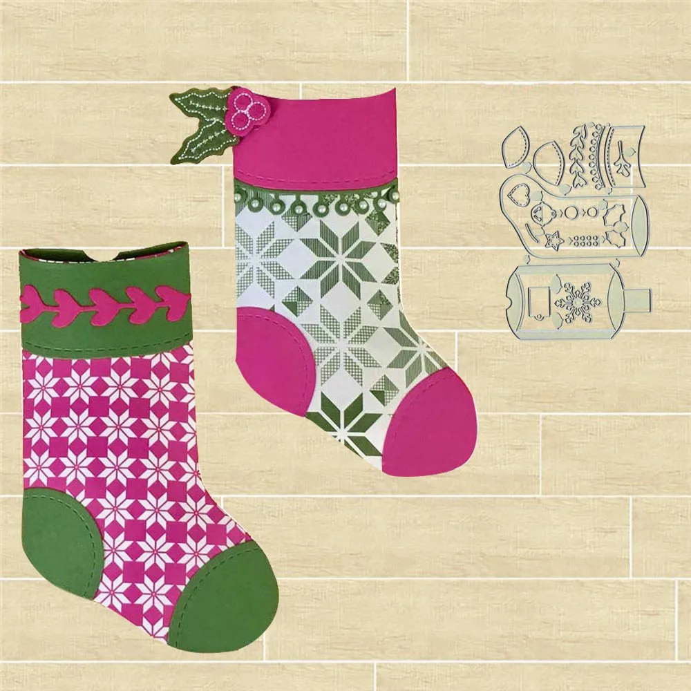 

New Christmas stocking Metal Cutting Dies for Scrapbooking Album Paper DIY Card Decoration Embossing New Dies Cut 2019
