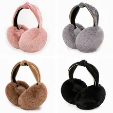 Группа прыжок сплошной цвет дамы наушники для женщин милые Осень Зима теплые удобные унисекс лыжный мех шлем antibruit