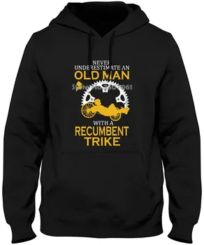 

Summer winter Clothing Crew Neck Old Man With A Recumbent Trike Short Design For Men White O Neck Cotton Hoodies & Sweatshirts