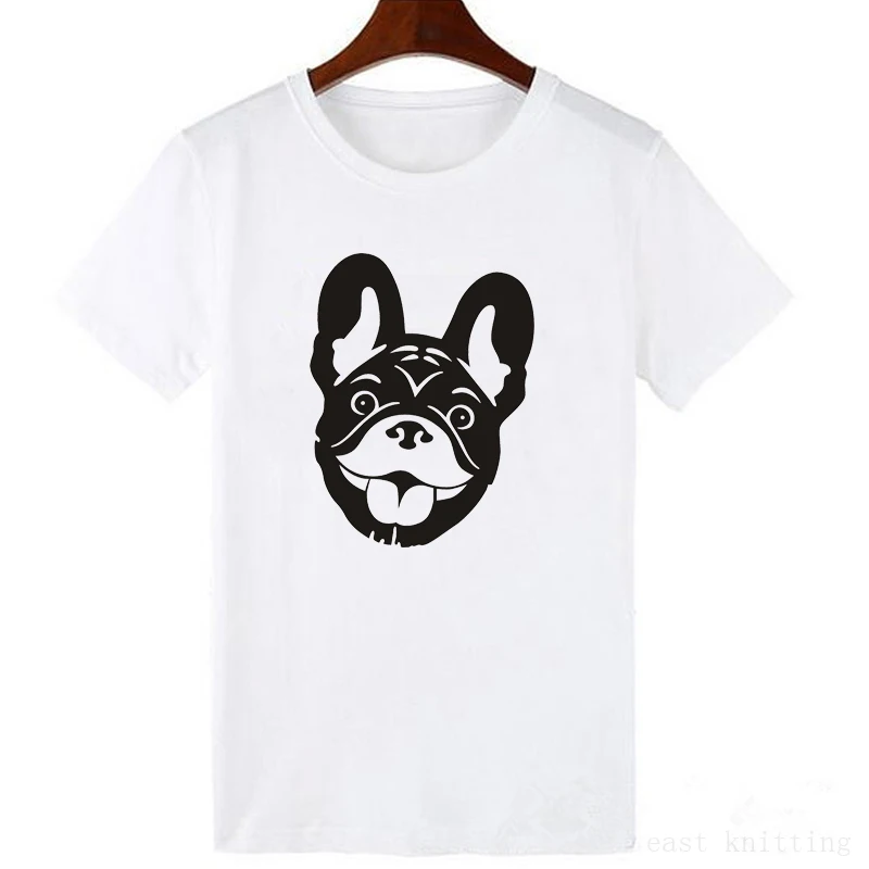 Fashion french bulldog print t shirt women casual t-shirt for girls summer short sleeve tshirt tops tshirt female