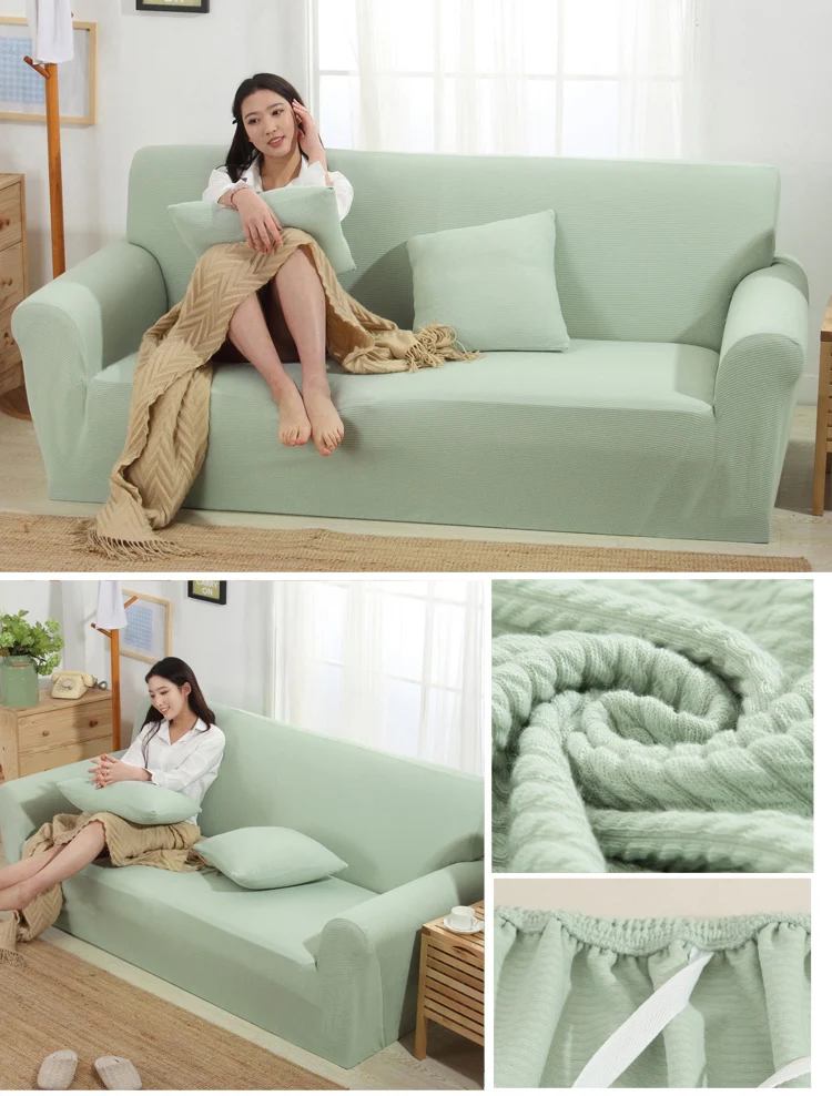 Slipcover трикотажный, на диван, крышка, утолщенная полоса, чехол для дивана, универсальный эластичный диван, подушка для гостиной, кресло, диван, украшение