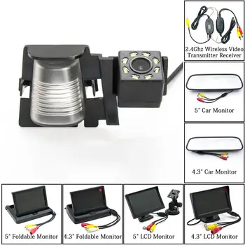 

For Jeep Wrangler JK 2006 2017 2018 8LED Car Rear View Camera 4.3" 5" Parking Monitor Reverse Wireless Accessories