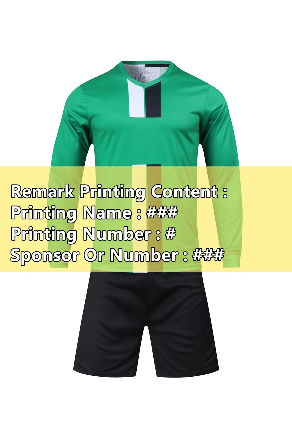 Футбольные майки для взрослых и детей, комплекты одежды для футбола для мальчиков и девочек, детская тренировочная форма с длинными рукавами, спортивный костюм, можно настроить - Цвет: LB2001CX green