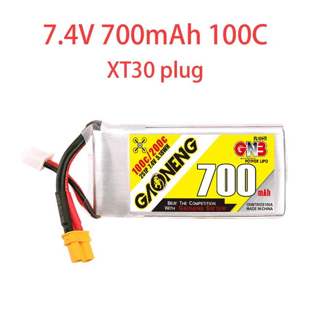 Gaoneng GNB 2S 7.4V 700mAh 100C Lipo XT30