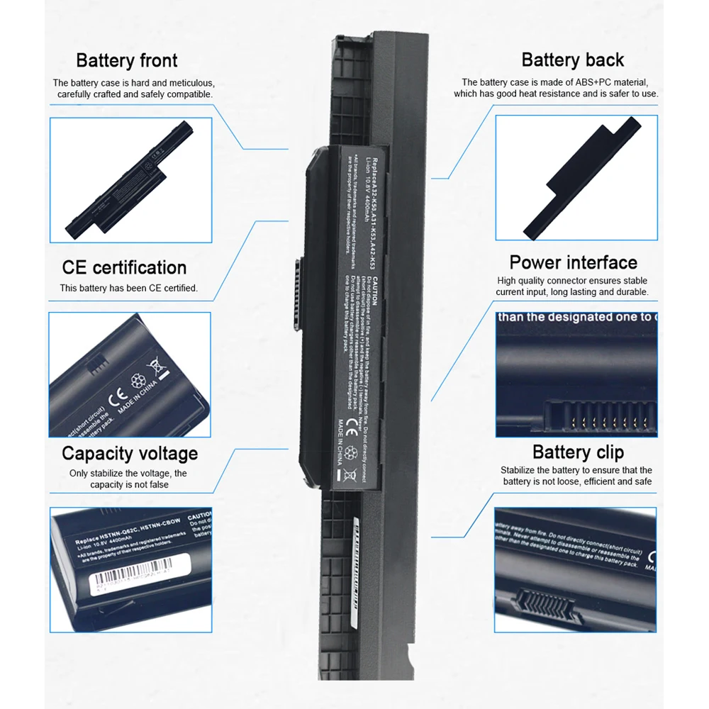 A43 ноутбук Батарея для Asus A32-K53 A42-K53 A31-K53 A41-K53 A43S A43J A53 K43 K53 K53S K43SJ X54C X53U X54H X43 X44 X53 X54 X84