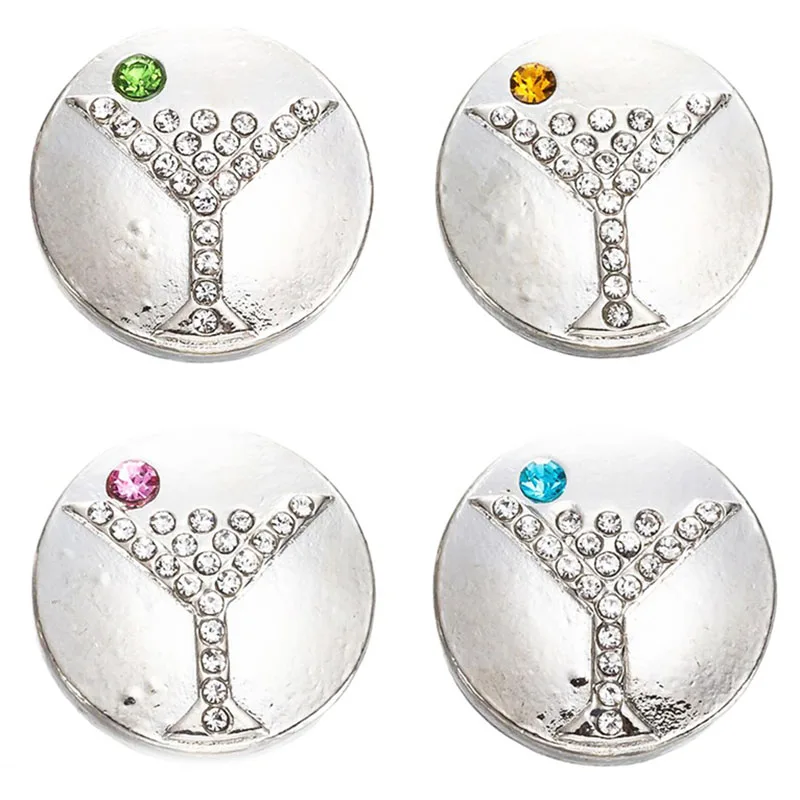 20 шт Новые оснастки ювелирные изделия винтажные Цветочные Кристаллы 18 мм 20 мм оснастки кнопки Имбирные Подвески подходят кожа Серебряный оснастка браслет