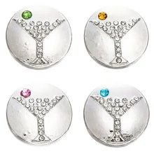 20 шт Новые оснастки ювелирные изделия винтажные Цветочные Кристаллы 18 мм 20 мм оснастки кнопки Имбирные Подвески подходят кожа Серебряный оснастка браслет