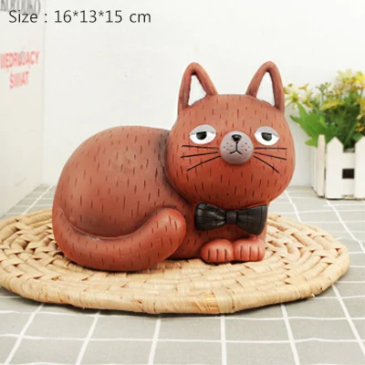 Large Cat A Strongwell японский милый кот мультяшная копилка Свинья смолы коробка для монет дети подарки на день рождения деньги коробки рабочего стола украшения - Цвет: Large Cat A