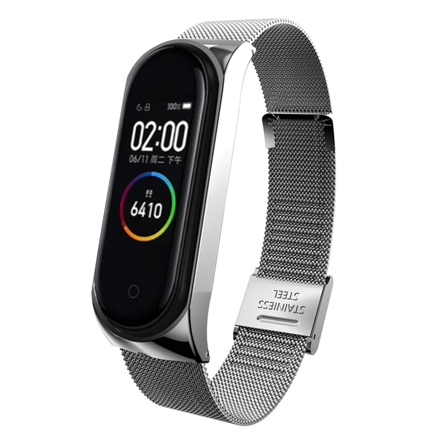 

Gosear Stainless Steel Metal Strap for Xiaomi Mi 4 mi4 Replacement Band Bracelet Silver