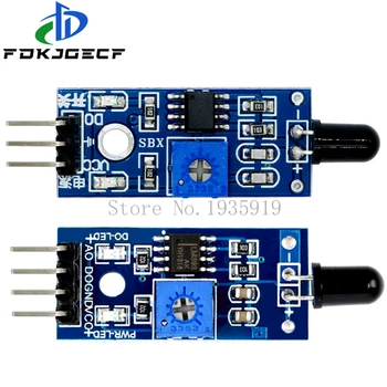 

10pcs/lot 3 PIin / 4 Pin IR Flame Sensor Module Ignition Source Fire Detection Module Detects Infrared Receiver Module