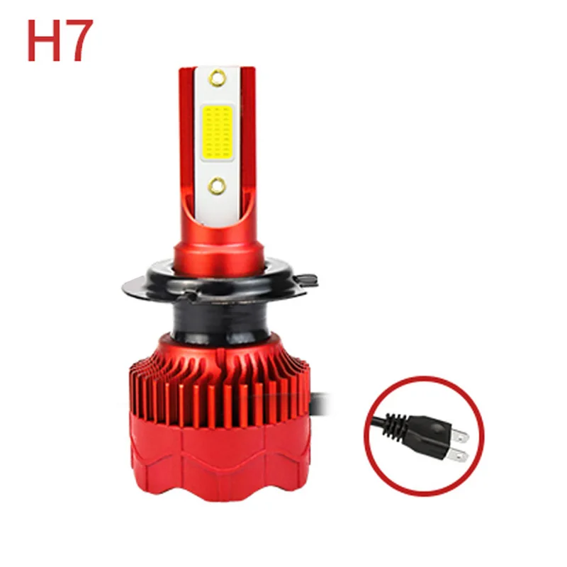 2 шт. COB H4/H7/9005/9006 50 Вт светодиодный фары лампы 4800LM 6000K Энергосберегающие Водонепроницаемый автомобильные лампы для передних фар - Испускаемый цвет: H7