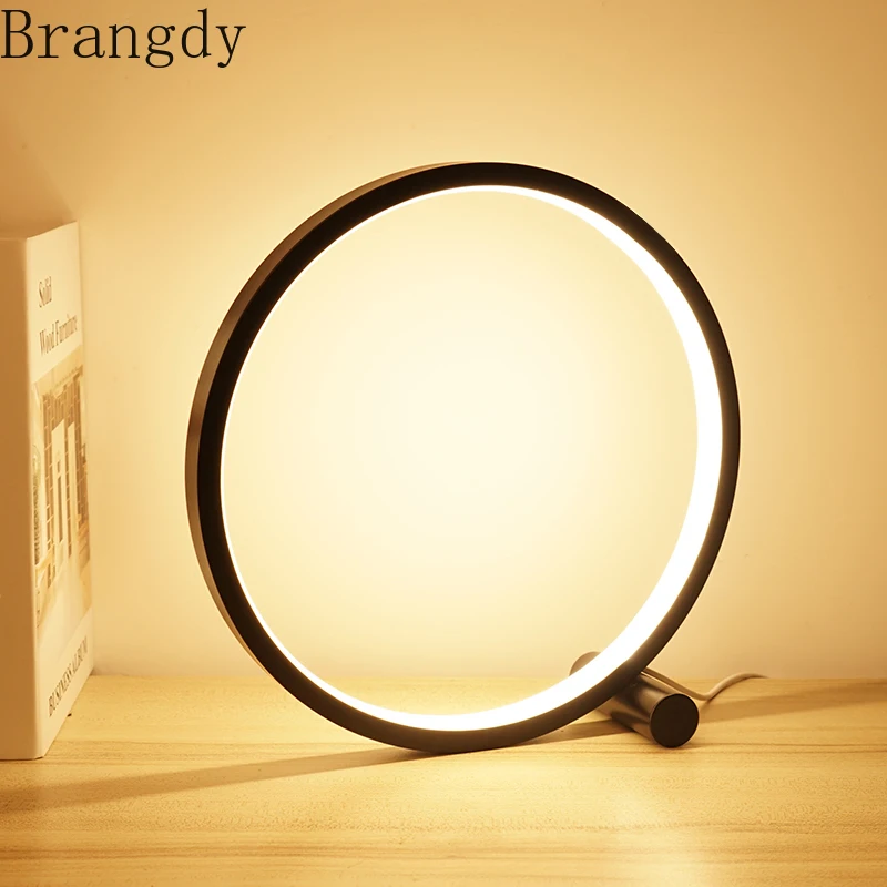 

Modern Samll USB Table Lamp Dimmable Aluminum Desk Light Fixtures for Bedroom Bedside Study Room Touchable Round Night Lights