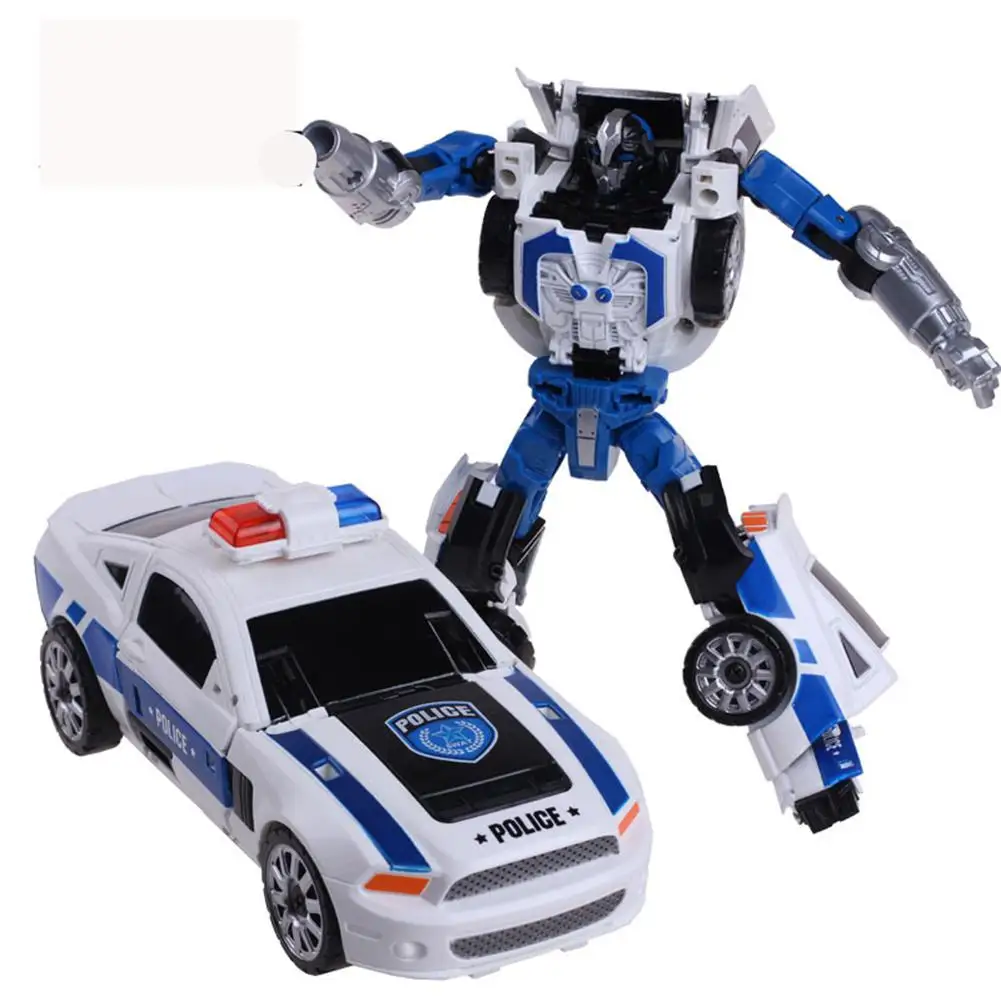 HobbyLane 5 In 1 Transformation Robot City Secure Team Police Car Motorcycle Helicopter Airship SUV