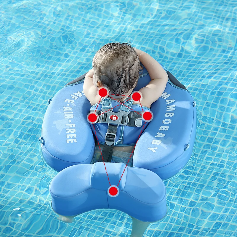 Baby Infant Non-Inflatable Float Lying Swimming Ring Children Waist Float Ring Floats Pool Toys Swim Trainer Sunshade Swim Ring