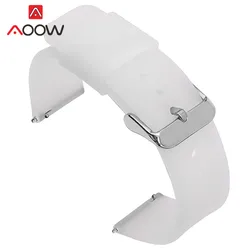 Universal Waterproof Colorful Quick Release Silicone Watch Strap Bracelet - 12mm (Transparent silver)