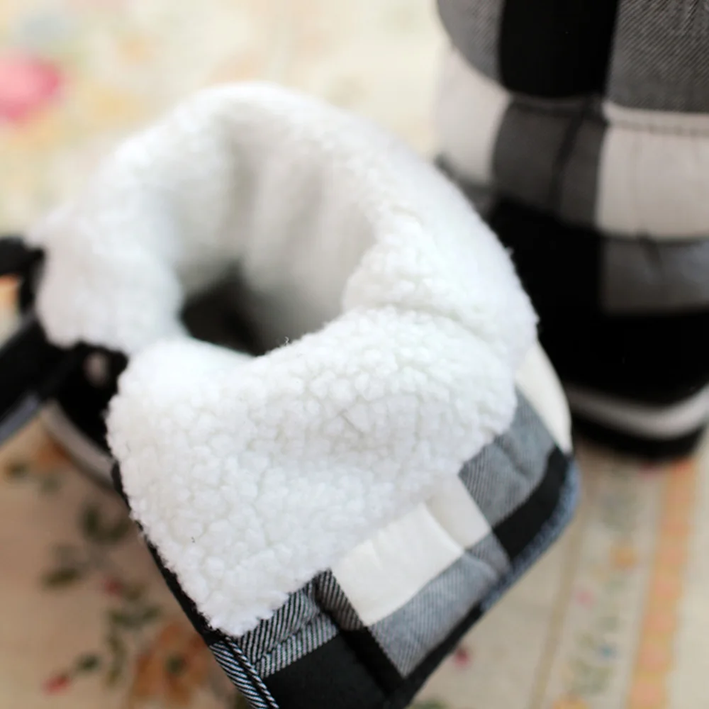 E.SOV winter non-slip short boots warm flat cotton boots snow boots snow shoes mid boots women