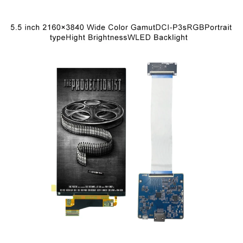 5 5-дюймовый 4k LCD 2160*3840 60pins MIPI с HDMI водительской платой емкостный сенсорный экран