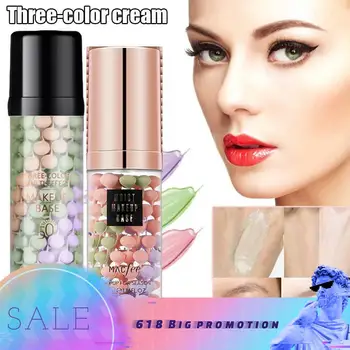 

Hot Three-color Mixed Isolation Lotion Fill Pores Moisturizing Bright Skin Foundation Primer Base Makeup Concealer Liquid