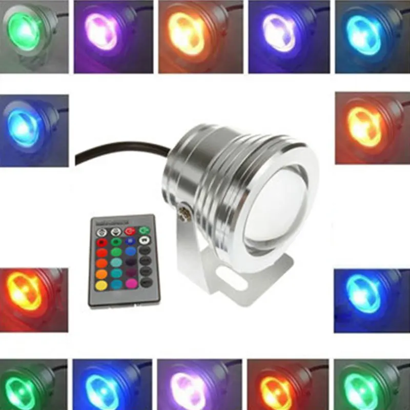 10W DC 12V подводный RGB водонепроницаемый светодиодный свет бассейна с контрольным точечным светом