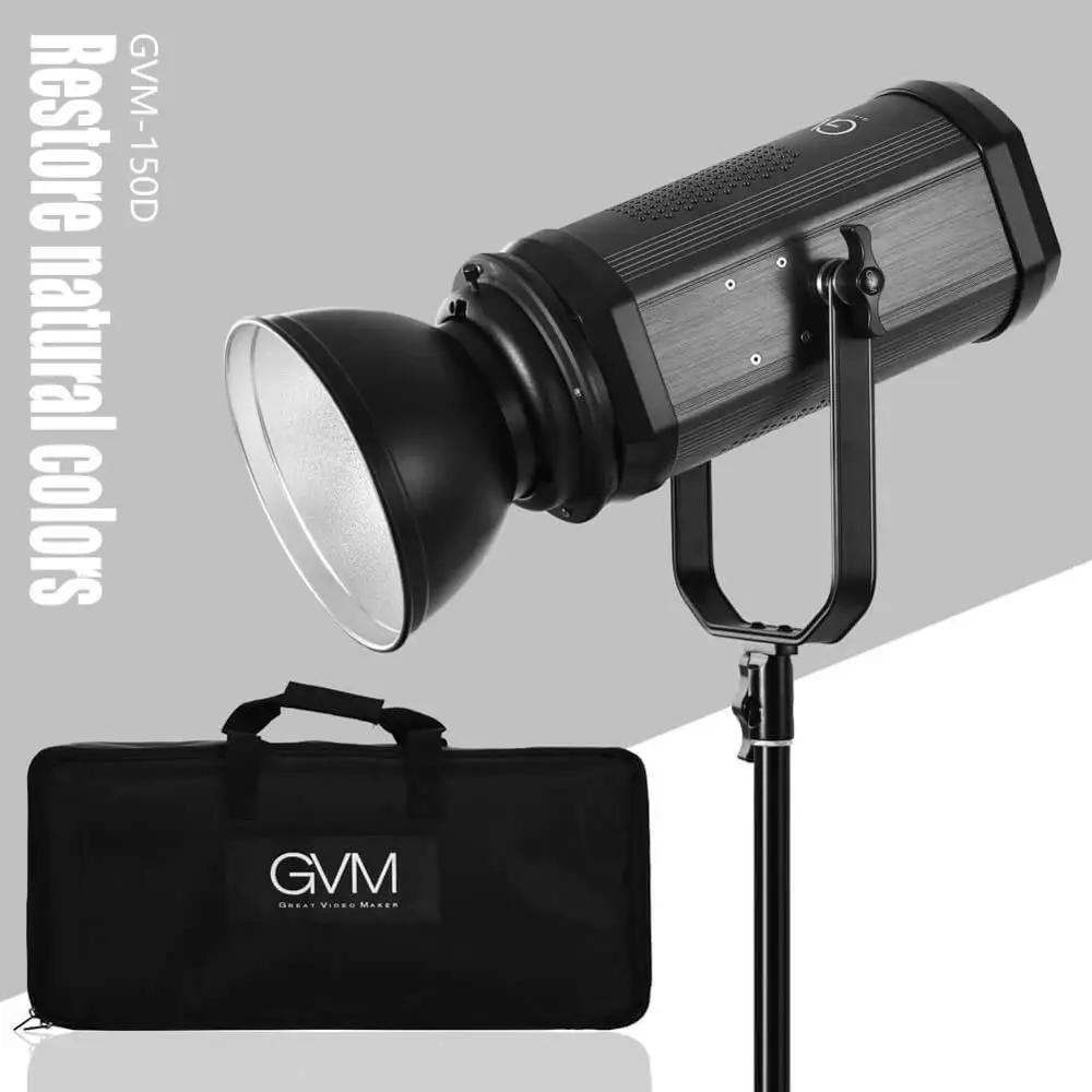 

GVM Video Studio Spot Ring Selfie Light Daylight COB LED Bead Light Lens FOR Video Camera Shooting 150W 5600K Dimmable