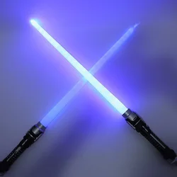 2022 2 pçs/set lightsaber luta brinquedo plástico led luminosa espada laser ao ar livre criativo