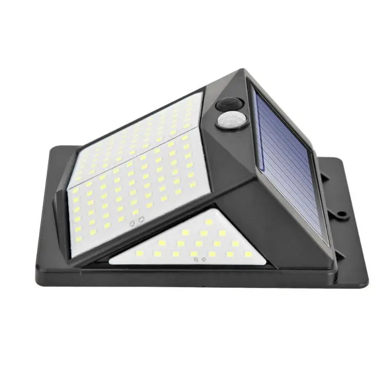 Открытый 140LED датчик движения PIR на солнечной батарее настенный светильник 3 режима водонепроницаемый уличный светильник с низким тепловым излучением с долгим сроком службы