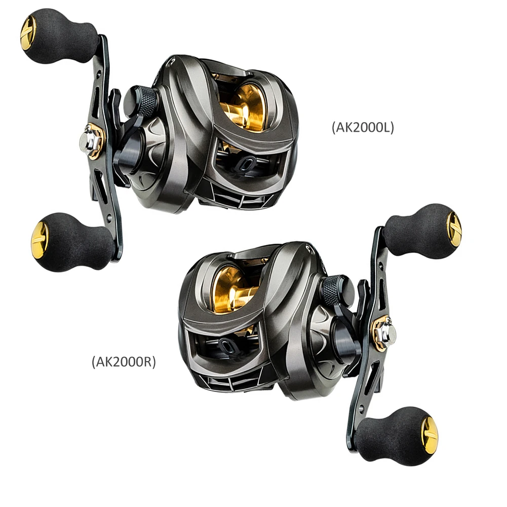 2021 New Baitcasting Reels 8KG Max Drag Carrete de pesca 7.2:1 Metal Steel AK2000 Left/Right Hand Fishing Reel For Saltwater | Спорт и