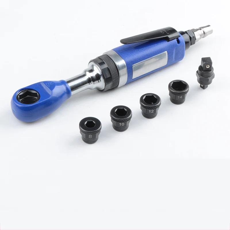 

Pneumatic Tools 1/4 3/8 Air Ratchet Industry Grade Perforated Threading Wrench Tool Corner Wind Key Repair Pneumatic Tools