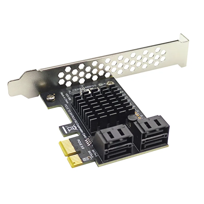 Pcie To Sata Card Pcie Adapter Pci Express 1x To Sata3.0 Converter 4port Sata Iii 6g Expansion
