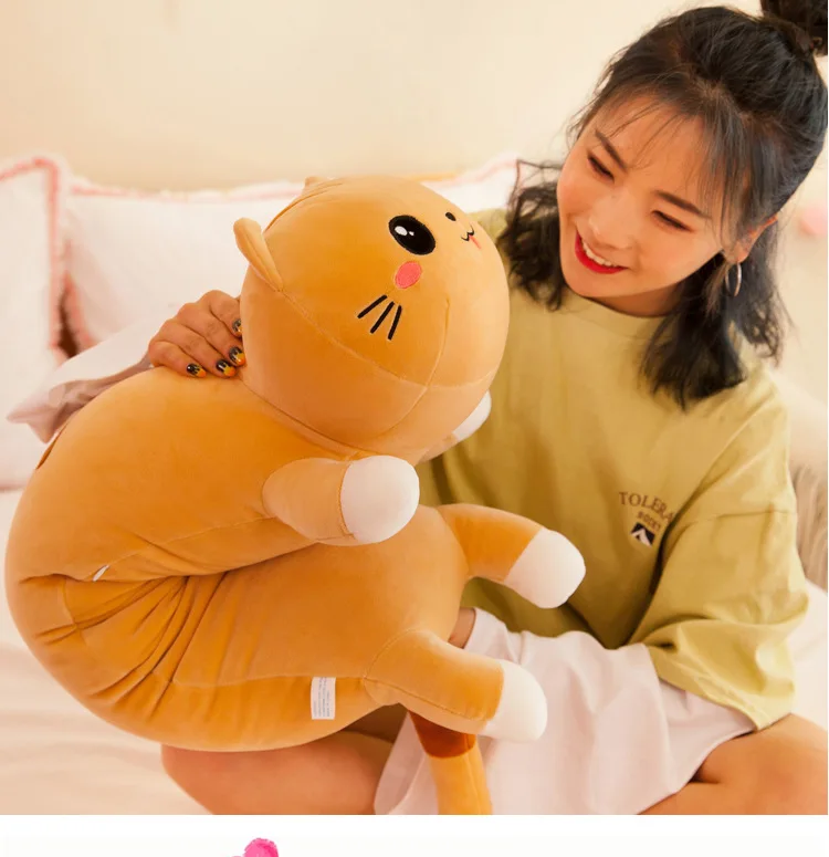 1pc 50-130CM Long Cat Pillow Plush Toy Soft Stuffed Plush Animal Dolls Cushion for Kids Girls Home Decor Gifts