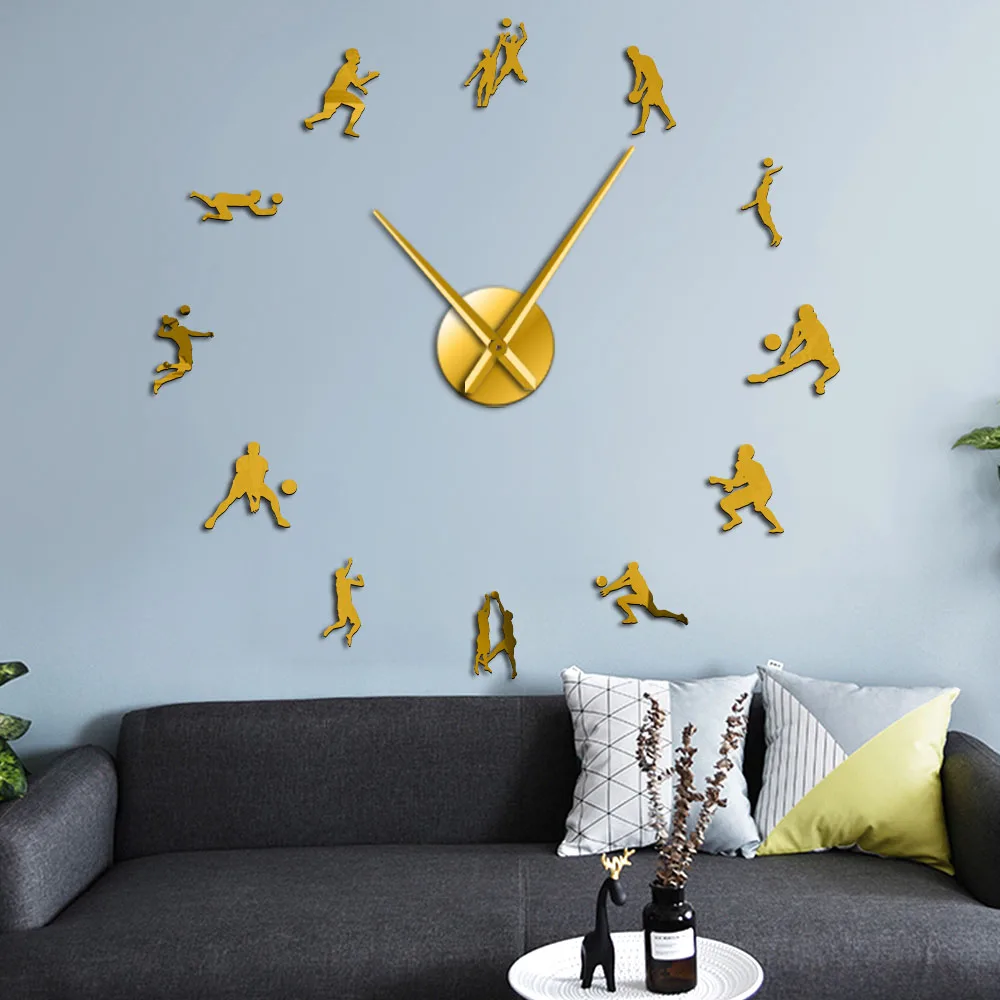 Volleyball Wall Clock Any Color Border