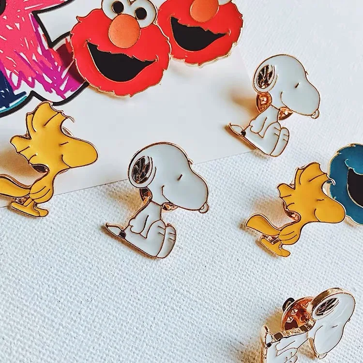1 шт. Peanuts Rogue Dog мультфильм Kawaii брошь в виде щенка с металлическим маслом DIY Одежда