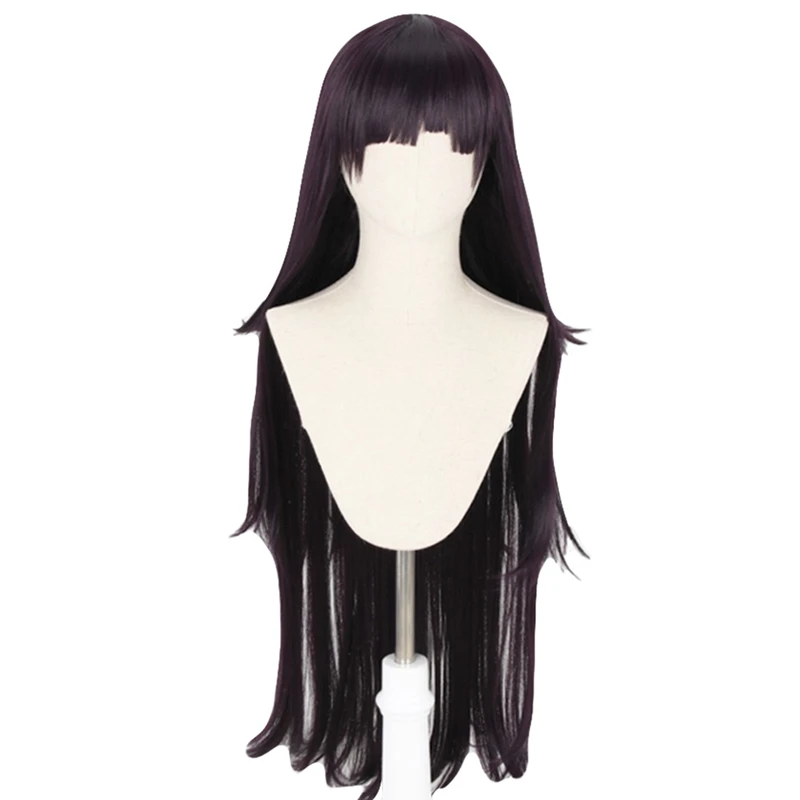 Dangan Ronpa Tsumiki Mikan длинные 100 см парик косплей костюм Danganronpa женские термостойкие синтетические волосы парики для вечеринок на Хэллоуин - Цвет: Черный