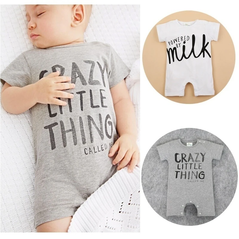 Crazy Little Thing Call Me Combinaison D Ete Pour Bebe Garcon Et Fille Barboteuse Body Short En Coton Vetements 0 24m Aliexpress