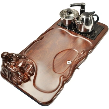 

Household Tea Set Suit Electromagnetic Furnace Hardcover Four In One Drainage Will Maitreya Tea Tray Tea Platform