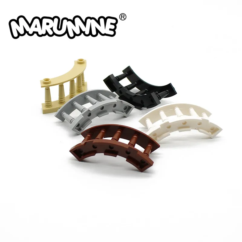 MOC креативные кирпичи Moc забор 4x4x2 30056 четверть круглый шпиндель с 2 шпильками для