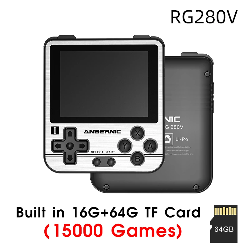 RG280V ANBERNIC Retro Game Console Open Sourse System CNC Shell PS1 Game Player Portable Pocket RG280 Handheld Game Console 