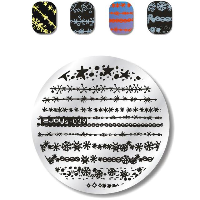 Round Nail Stamping Plates Butterfly/Constellation/Leaf/Bird Stainless Steel Image Stencils Printing Nails Decor 5.5cm Tool