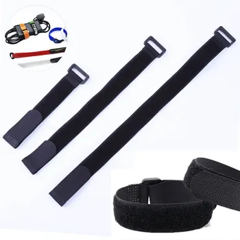 

10pcs/20pcs 2x20cm Adhesive tape binding tape Velcro reverse buckle tape Velcro strap with buckle Loop Strap Cord Ties