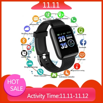 

116 Plus Smart Watch Women Men Smartwatch Bluetooth Smart Band Heart Rate Bracelet Blood Pressure Monitor Waterproof Sport watch