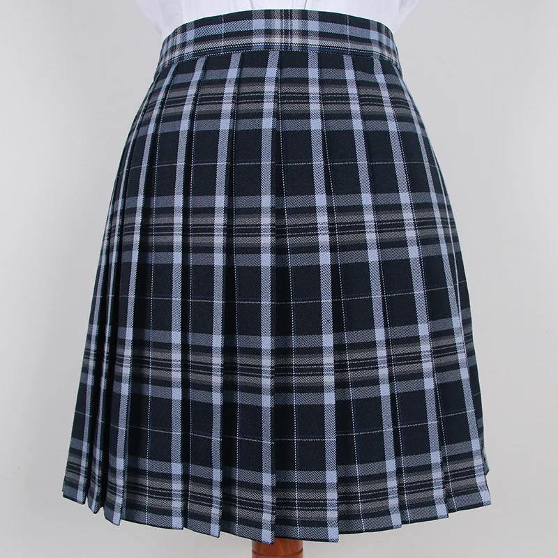 Japanese School Dresses Plaid Pleated Skirt Student Cosplay Anime Mini Grid Skirt Jk Uniforms Sailor Suit Short Skirts For Girls 4