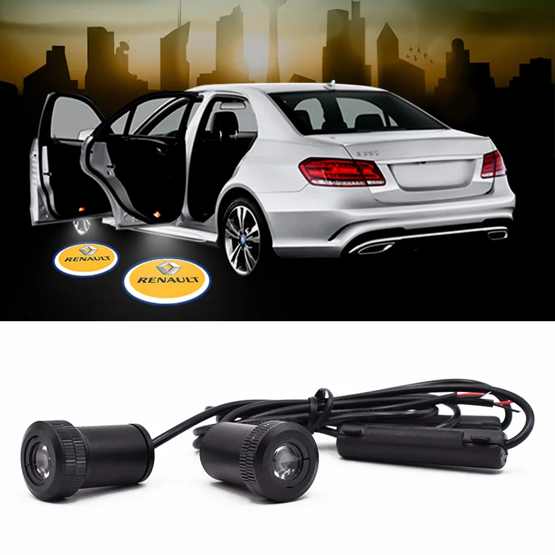

2pcs LED Car Door Welcome Light for Renault Clio 2 3 Megane 2 3 Fluence Captur Scenic 3 Kadjar Espace 4 Sport Auto Accessories