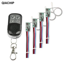 QIACHIP 433 MHz kablosuz uzaktan kumanda anahtarı alıcı modülü 3.6V 12V 24V ve 433 MHz verici uzaktan kontrol için ışık LED