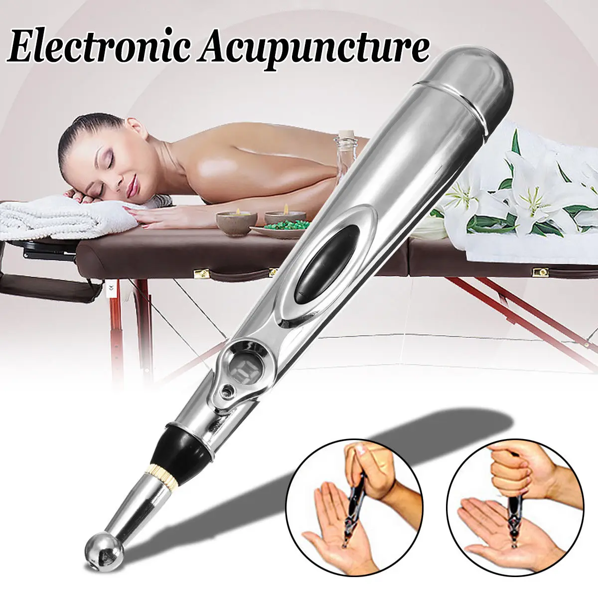 Electric Acupuncture Therapy Massage Meridian Energy Pen Pain Relief Device Sadoun.com