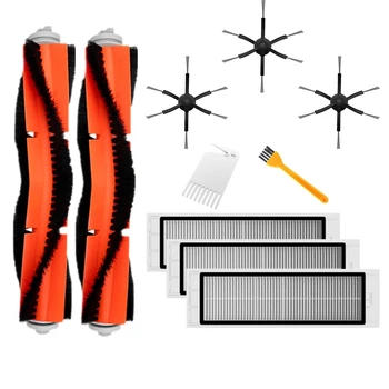 

10PCS for Xiaomi Vacuum Cleaner Accessory Replacement (Included 6-Arm Black Side Brush)for XIAOMI Mi Robot Roborock Xiaowa Vacuu